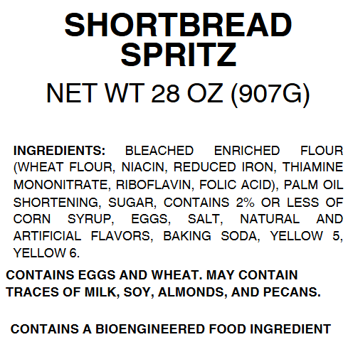 2 Shortbread Spritz Gourmet Cookie Tins, 3.5lbs