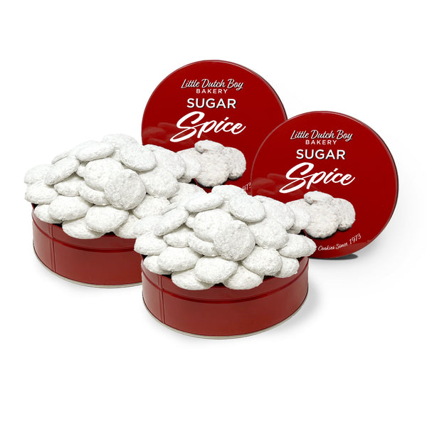 2 Sugar Spice Gourmet Cookie Tins, 4lbs